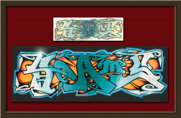 GraffitiSchriftzug Enstanden Im Sommer 1992 An Einer Legalen Wand 
